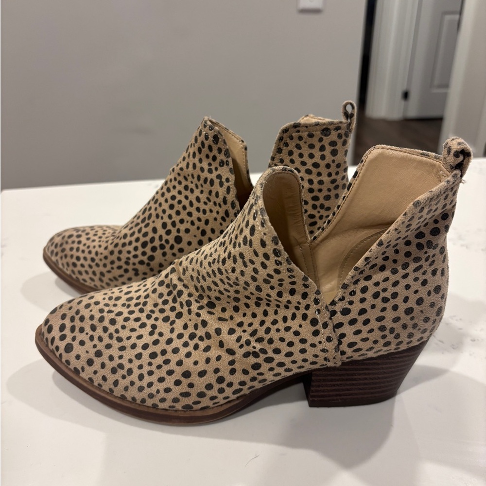 CL by Laundry Black and Tan Ankle Booties